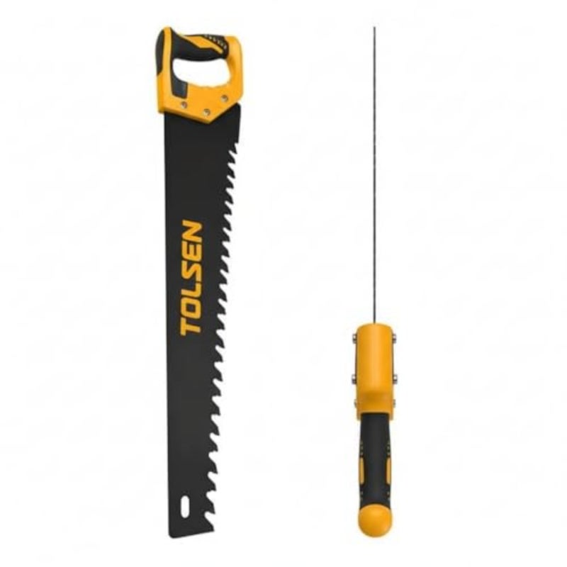 Masonry Hand Saw 28 Inch for Building Renovation Workshop Use, Hardened Steel Blade, Gray, Cuts Aerated Blocks Drywall - Image 3