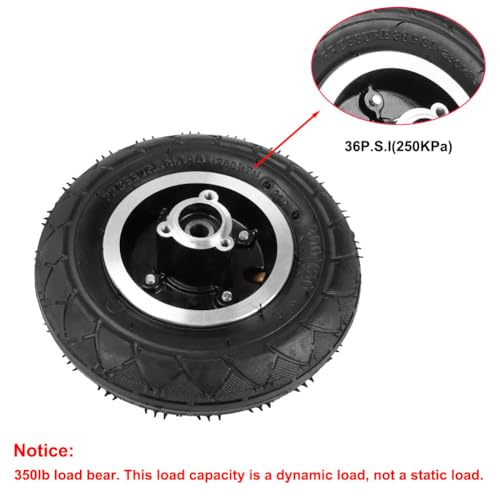 Cylemoto 200X50 Premium Rear Wheel 8"x2" Tire Assembly Chain Sprocket for Chain Drive Razor E200 (Versions 36+) Crazy Cart DLX Dune Buggy ePunk PowerRider eSpark Electric Scooter Drifting Cart - Image 5