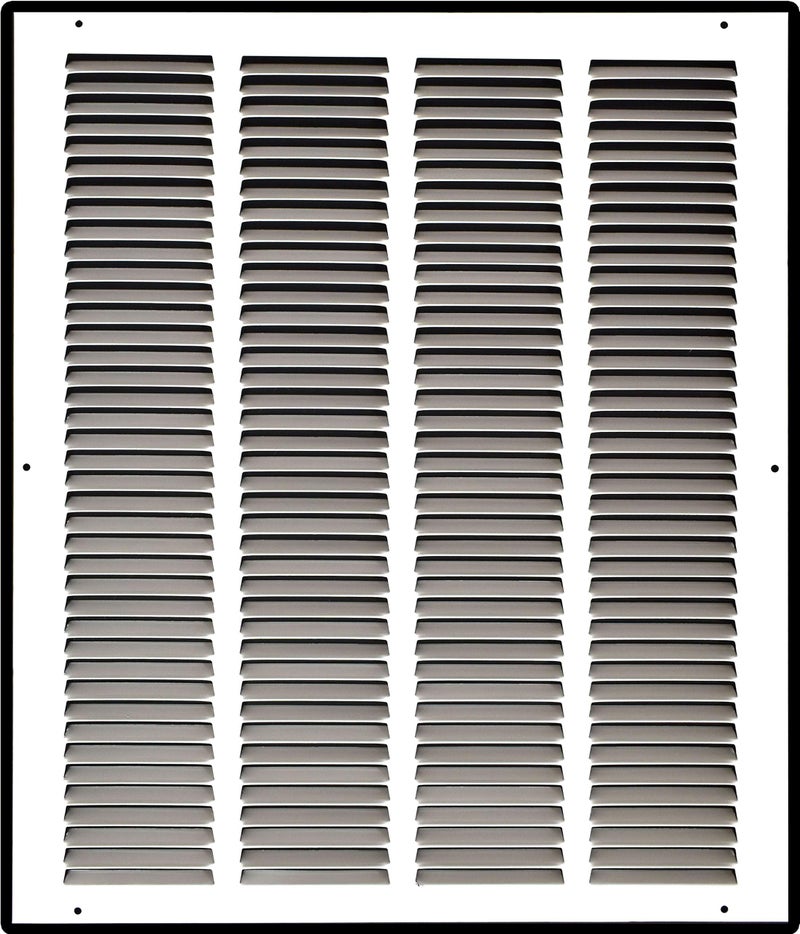 Handua Fits 16x20 Duct Opening | Steel Return Air Grille by Handua | Vent Cover Grill for Sidewall and Ceiling | White | HVAC Cold Air Intake Grille | Outer Dimensions: 17.75"W X 21.75"H - Image 3