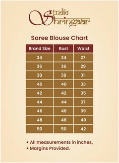 Studio Shringaar Studio Shringaar Women Silky Brocade Readymade Elbow Length Sleeves Saree Blouse(Rani, 38)  - Image 5