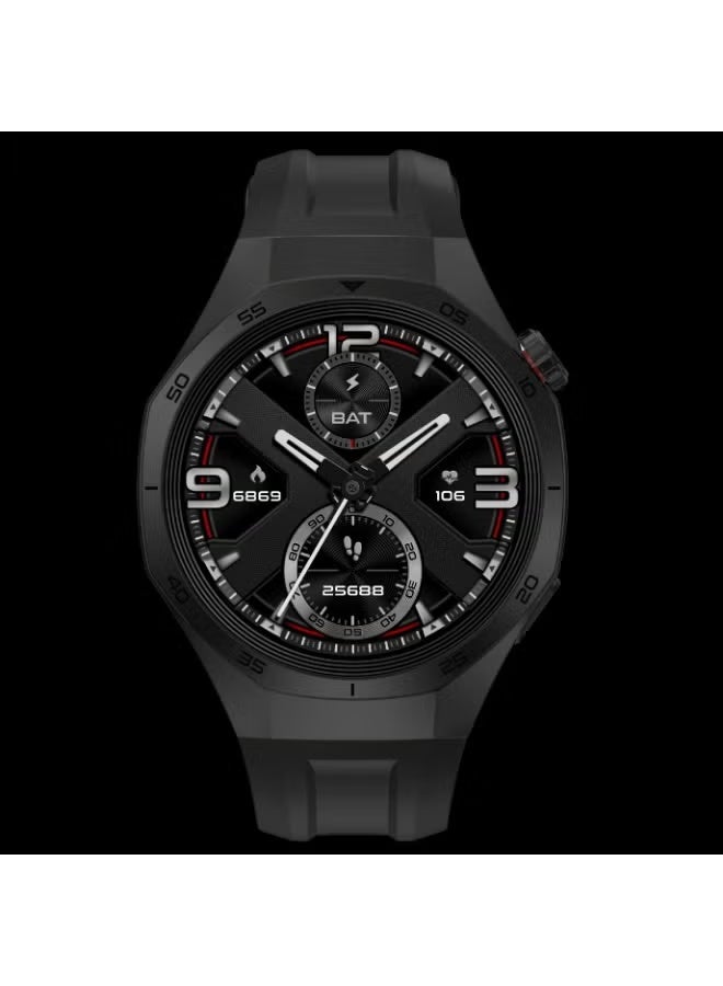 G-Tab GTR5 Smartwatch with 1.43" AMOLED, 3ATM Waterproof, Health & Fitness Tracking, Multiple Sports Modes, Long Battery & Magnetic Charging – Black for Daily, Office & Active Lifestyle - Image 1