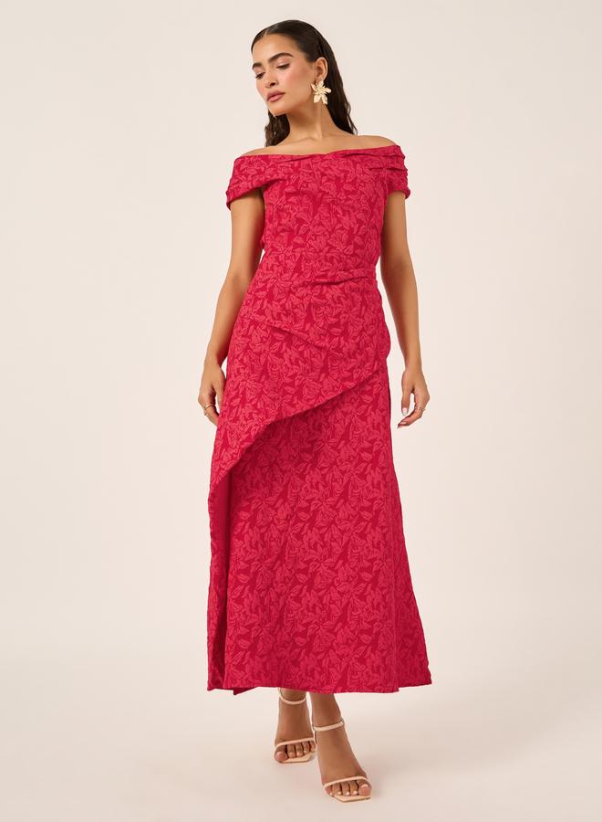 Styli Floral Off-Shoulder Dress  - Image 1
