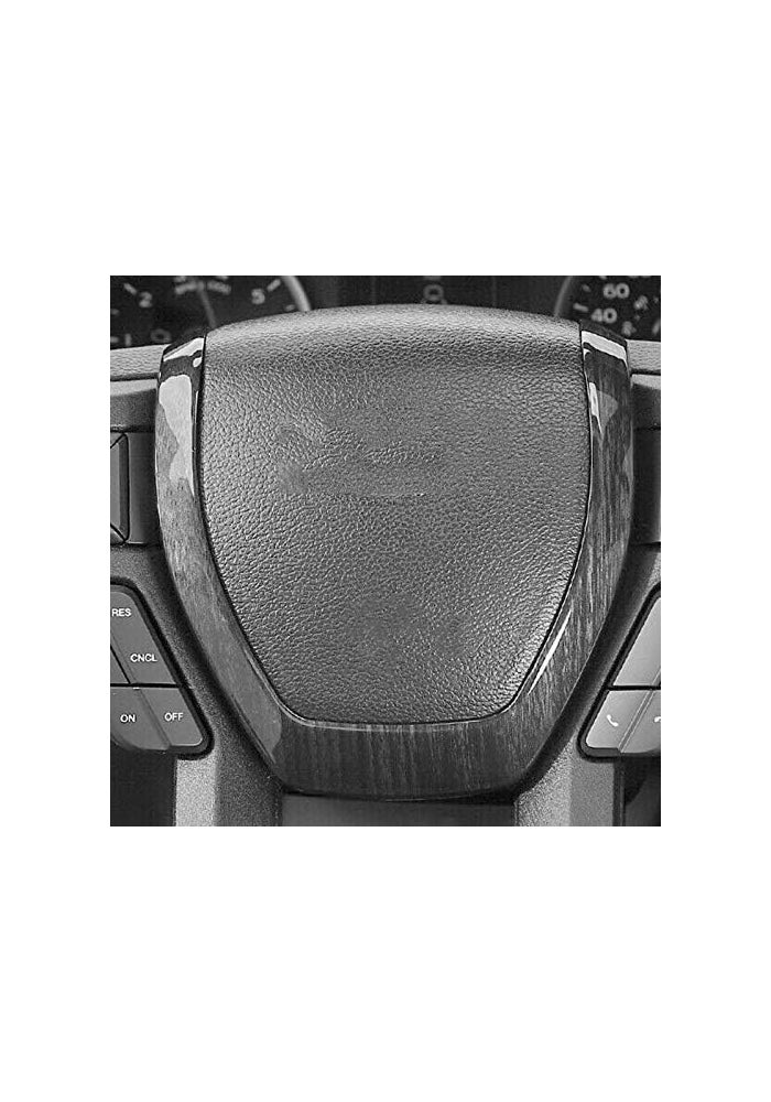 Wivplex Black Wood Grain Steering Wheel Cover Trim for Ford F-150 - Image 4