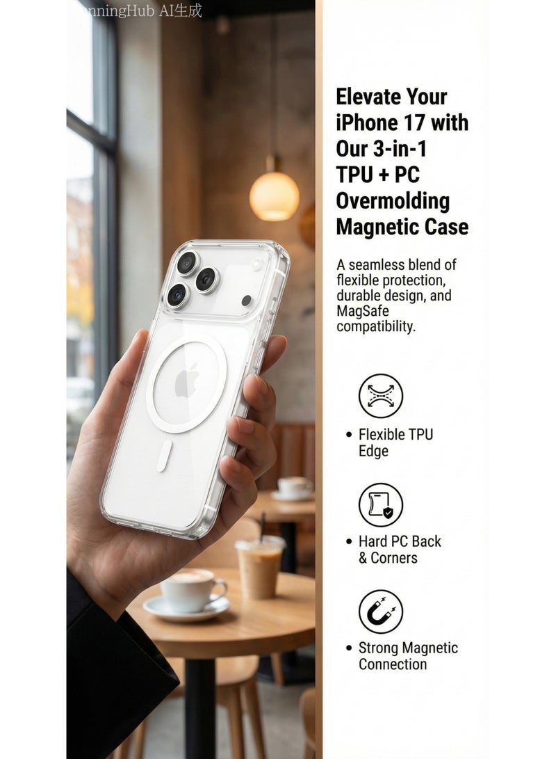 ThangCore Iphone17，3 in 1 TPU + PC Overmolding Magnetic Creative Design Phone Case - Image 4
