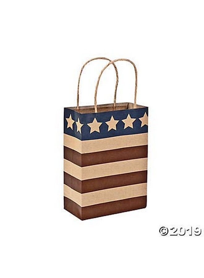 Fun Express American Flag Craft Bags Set Of 12 Vintage Farmhouse Style Fourth Of July Party Supplies - Image 3