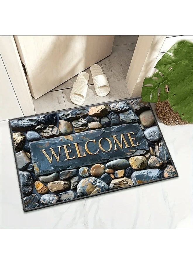 50x80cm Door Mat, Indoor Outdoor Entrance Rug, Non-Slip Water Absorbent Dirt Trapper Floor Mat for Front Door, Entryway, Hallway & Balcony - Image 5