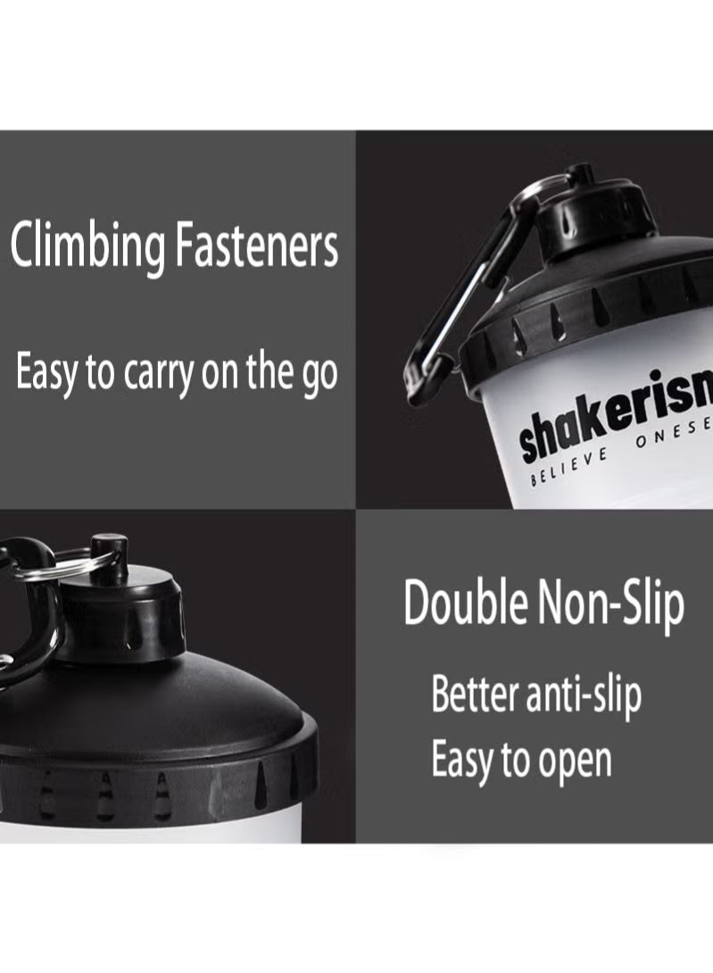 Aikanbo Triple Protein Powder Storage Funnel Travel Protein Powder Container To Go with Carabiner & Reinforced Caps to Stop Spills - Protein & Pre Workout Powder Supplement Funnel for Bottles & Shakers - Image 5