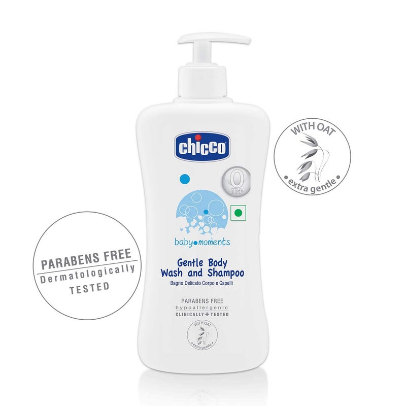 Chicco Baby Moments Gentle Body Wash and Shampoo (500ml) - Image 2