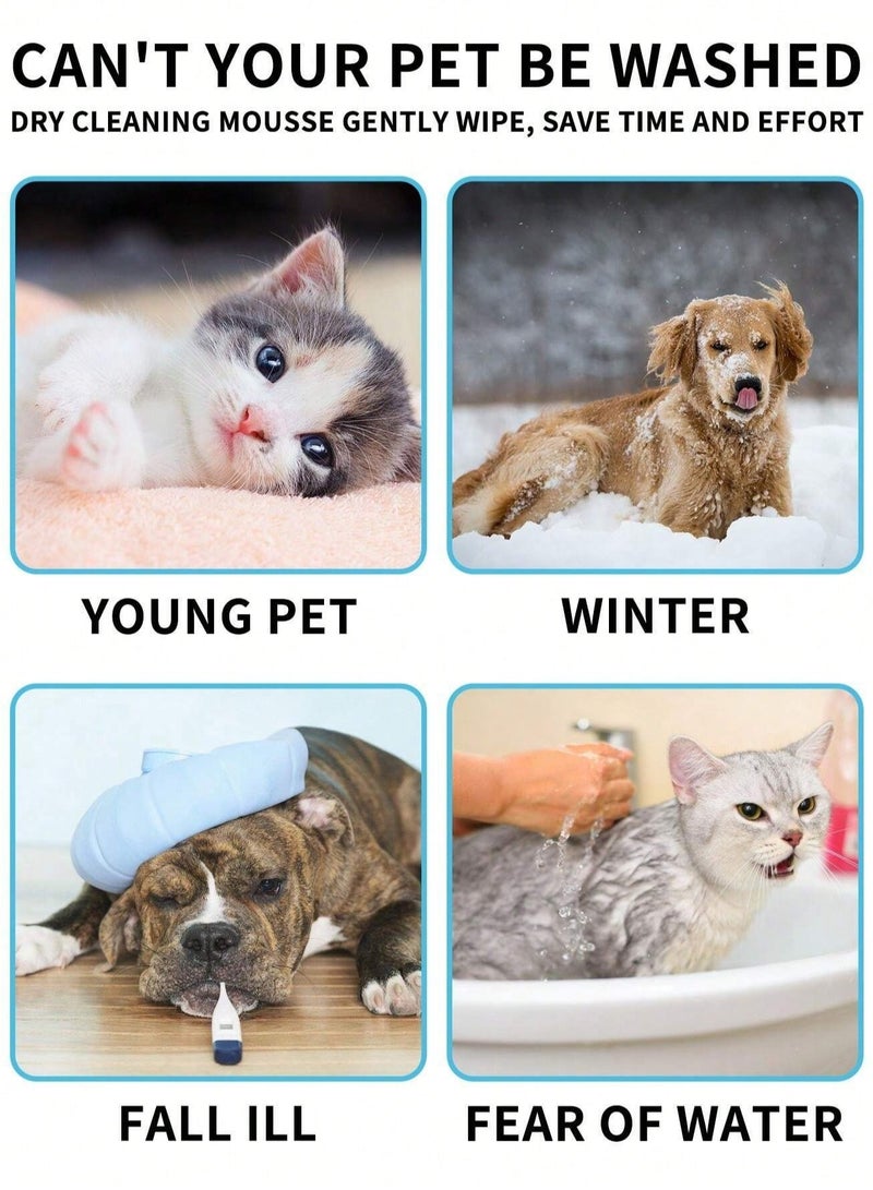 The Pet Dry Cleaning Shampoo is the perfect solution for keeping your cat or dog fresh and clean without the need for water. With its natural and gentle formula, this shampoo effectively removes dirt and excess oils while leaving a long-lasting refreshing scent. - Image 3