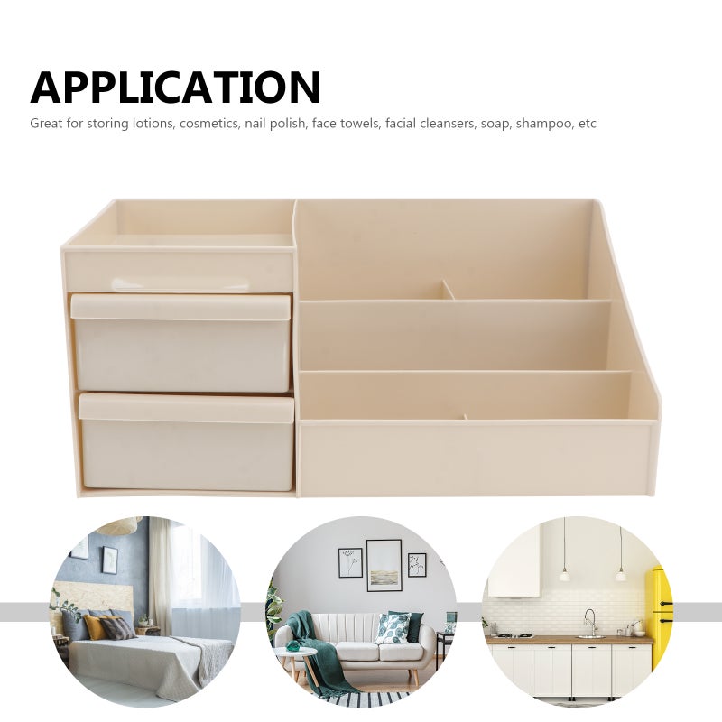 1pc Drawer Design Comestics Sundries Storage Rack Multi-grid Sundries Organizer( Random Color ) - Image 5