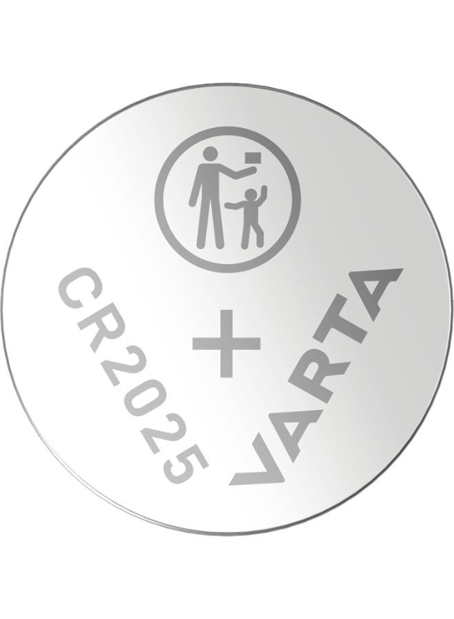 فارتا بطارية زر CR2025، طاقة أكبر، ليثيوم 3 فولت، تدوم طويلاً للساعات، ومفاتيح السيارات، وأجهزة التحكم عن بعد، والآلات الحاسبة، والأجهزة الإلكترونية الصغيرة - عبوة واحدة - Image 2