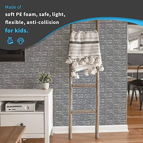 Jig-Tik Self-Adhesive Waterproof PE Foam 3D Wall Panels Wallpaper Sticker for Bathroom, Living Room, and Home Decoration (70 x 70cm, Appx. 5.3Sq Feet) Pack of 30 Piece//Gold - Image 3