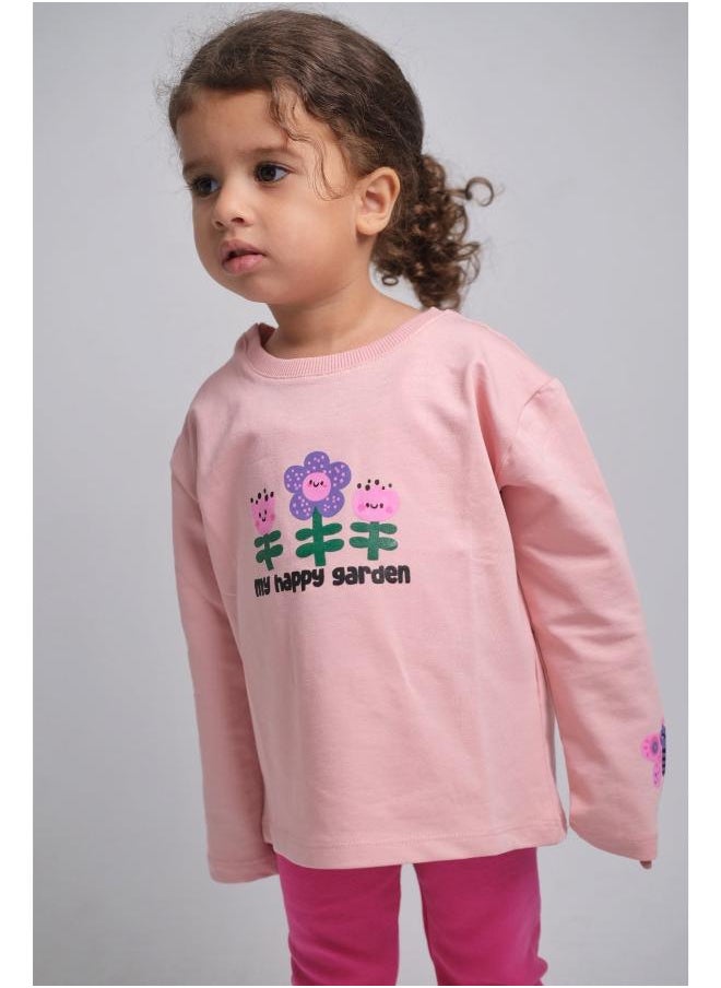 playmore - Pink Happy Garden Long-Sleeved T-Shirt - Image 1