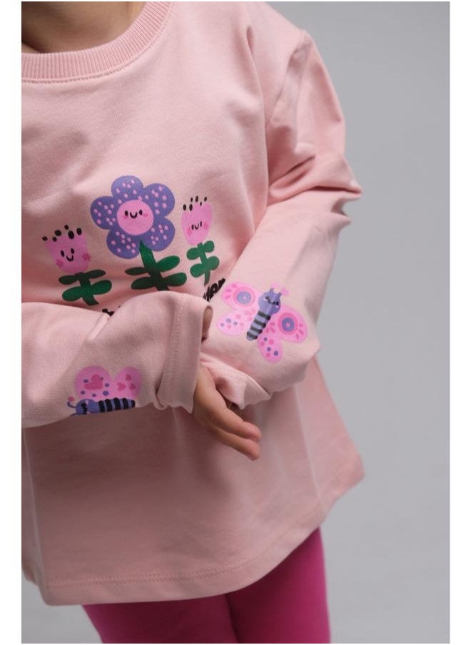 playmore - Pink Happy Garden Long-Sleeved T-Shirt - Image 1