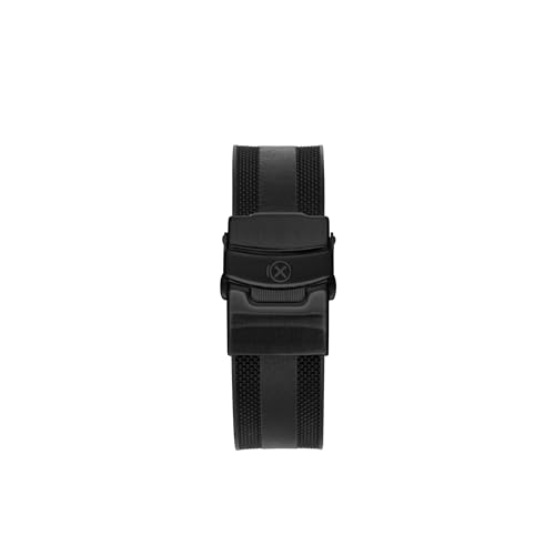 INO Design StrapXPro(SMX02A) Watch Band 21mm Curved-end Rubber Watch Strap Replacement for Seiko Prospex Speedtimer SSC911, SSC913, SSC915, SSC927, SSC929, SSC931, SSC935, SSC939, SSC941, SSC943, SSC945, SSC947 (Black with Black Clasp) - Image 5