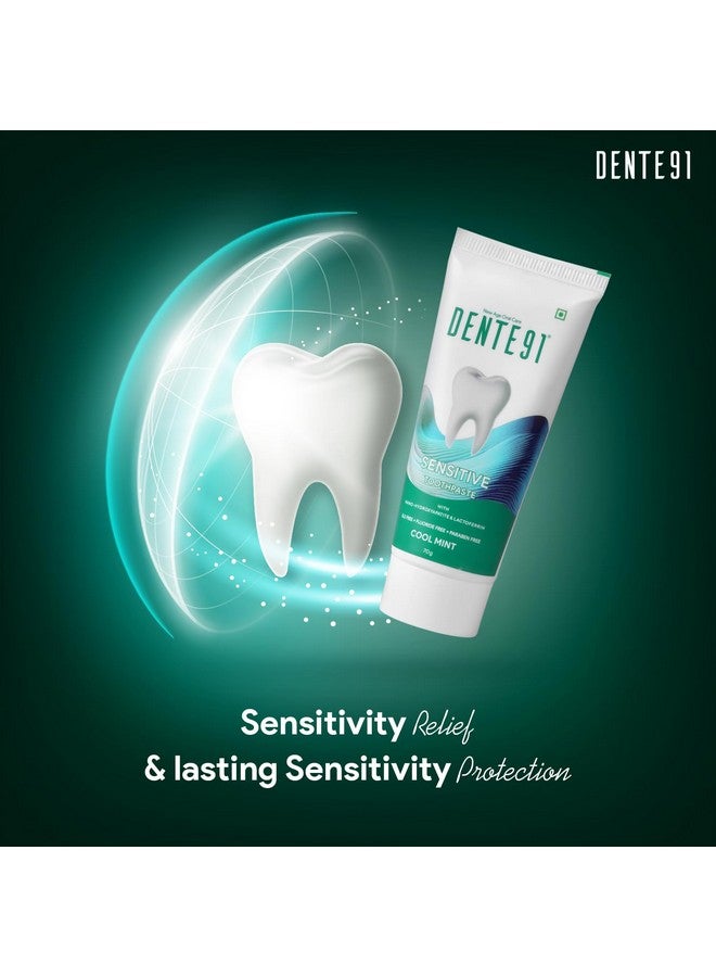 DENTE91 Sensitive Toothpaste, Reduces Hypersensitivity, Strengthens Enamel, Repairs Cavities, Remineralizes Teeth, Sls Free, Fluoride Free, Paraben Free, Pack Of 1, 70Gm  - Image 3