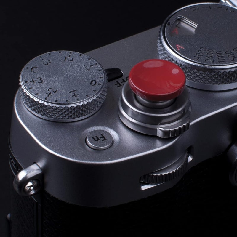 VKO Dark-red Metal Soft Shutter Release Button,Delicate Camera Shutter Button 11mm Concave 10mm Convex Surface(2 Pack) - Image 3
