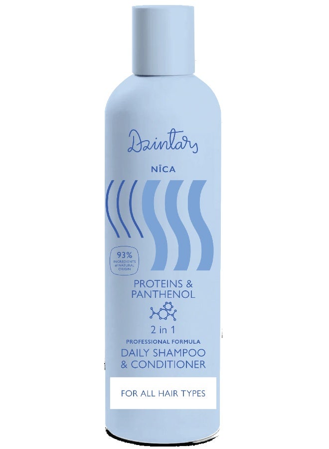 Nica 2 in 1 Daily Shampoo and Conditioner with Proteins and Panthenol 300ml