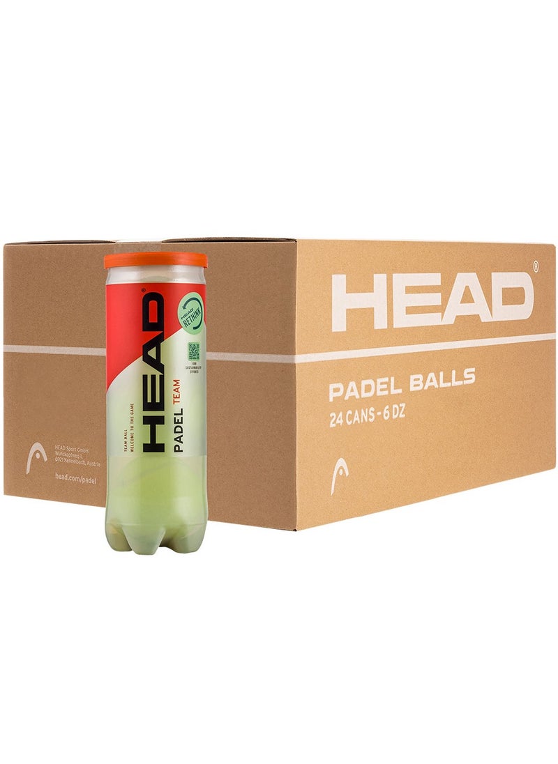 HEAD HEAD Padel Team | Ball for Beginners and Recreational players | Box of 24 cans 