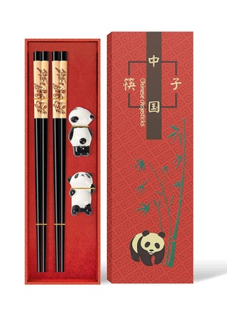 Chopsticks and Panda Holder,2 Pairs Reusable with Delicate box, Washable Dishwasher Safe, Natural Wooden Chinese Japanese Korean Classic Stylish Easy To Use Non-Slip - pzsku/ZC74BDF2CB046589ECA51Z/45/_/1666395030/15316ce9-87bb-4109-b76e-5de4ed99ec00