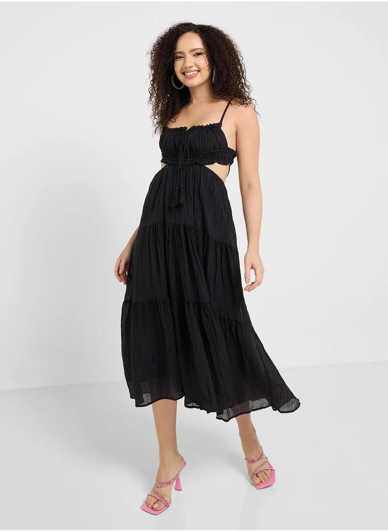 جينجر Strappy Milkmaid Sundress