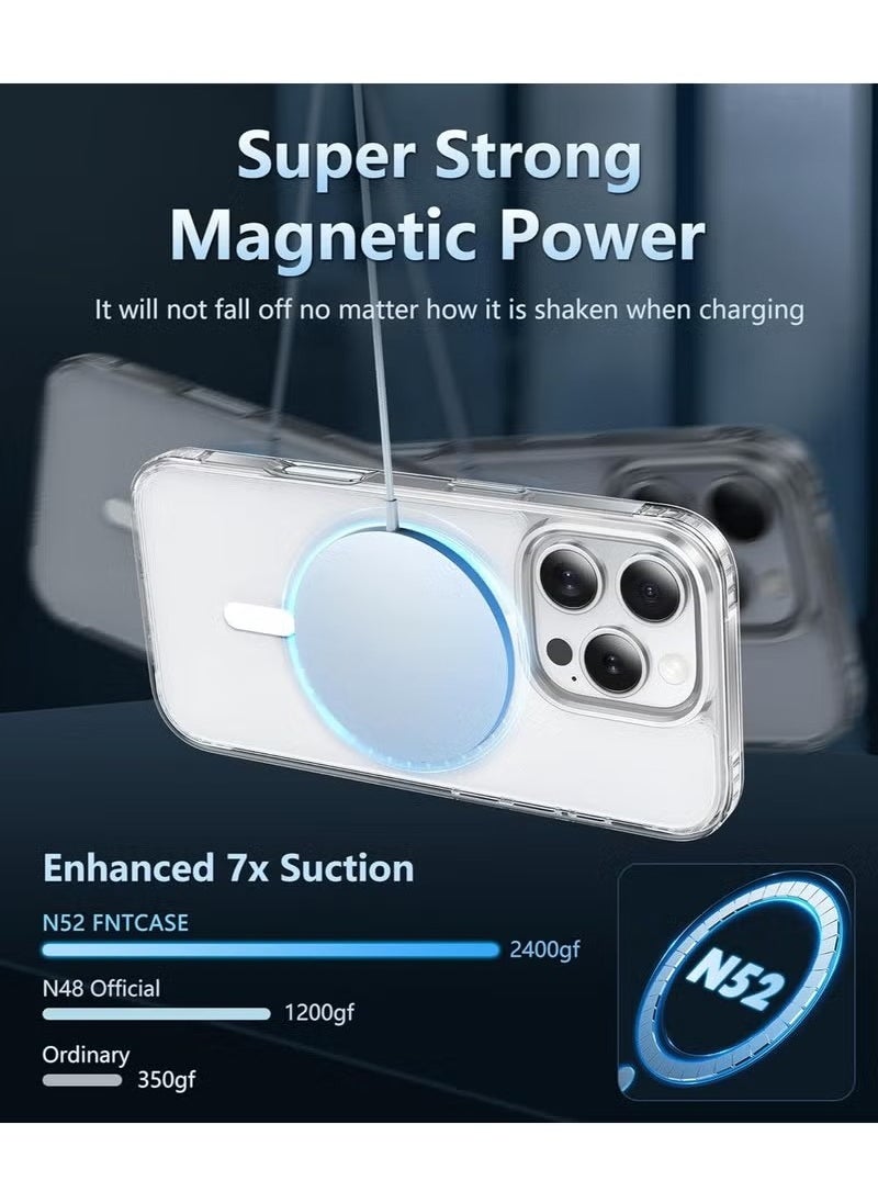 Generic Magnetic for iPhone 16 Pro Max Case: With Camera Control Capture Button, [Compatible with MagSafe] [Top Grade Protection]Drop Protection Anti Yellowing Cell Phone Cover - Rugged Shockproof Transparent Cases(Clear - Camera Control Button)  - Image 4