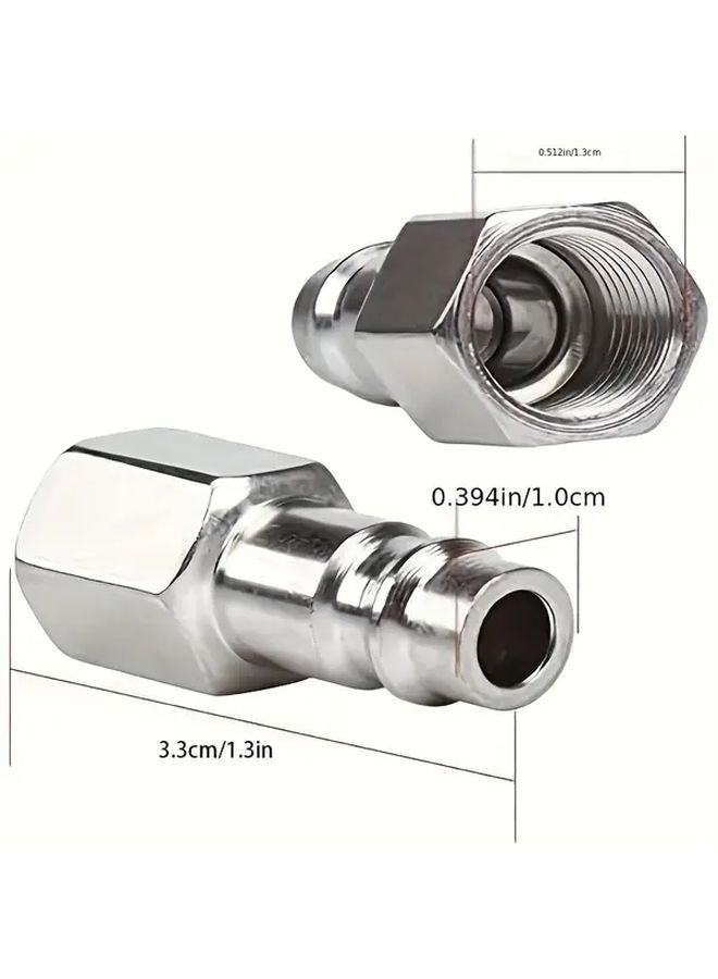 10pcs Nickel Metal Air Line Connectors Euro Hose Compressor Fittings Kit Male Female - Image 5