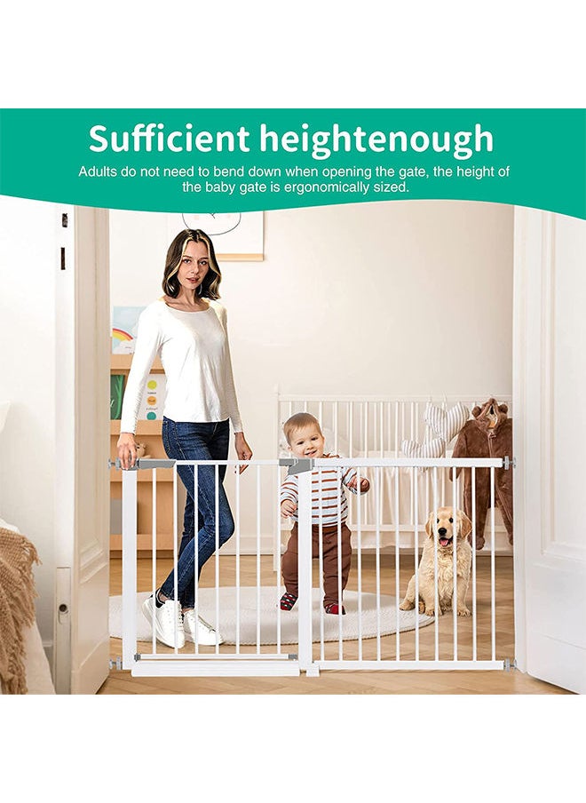 Generic - Auto Close Safety Baby Gate, Extra Wide Child Gate, The Maximum Suitable Width is 146 cm, Including 63cm Extension Rack,for Doorway Hallway And Stair Use,Height 78 cm - Image 1