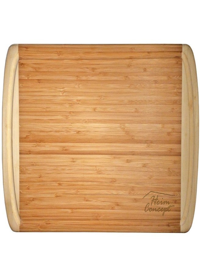 Heim Concept Organic Bamboo Large Cutting Board with End Groove, Beige - Image 5