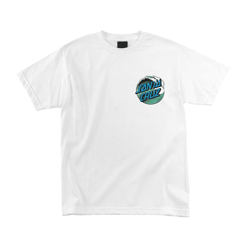 SANTA CRUZ Wave Dot S/S Heavyweight T-Shirt White Lg Mens - Image 3