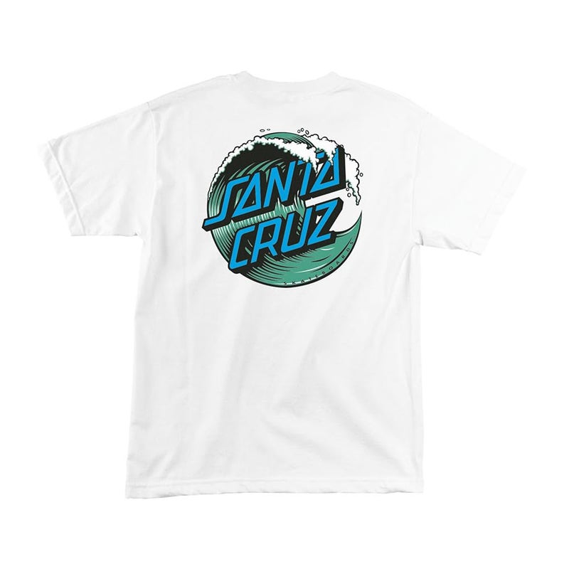 SANTA CRUZ Wave Dot S/S Heavyweight T-Shirt White Lg Mens - Image 4