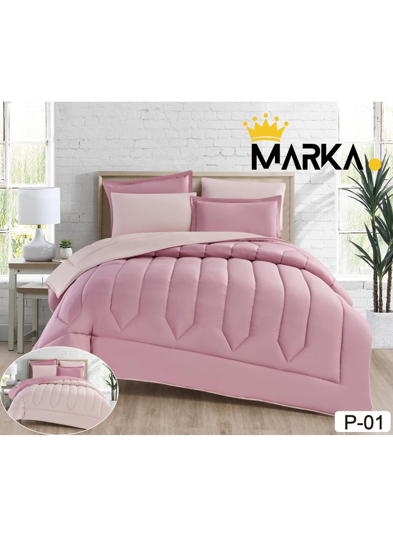 ماركه  طقم لحاف مفرش سرير نفرين فندقي ذو طابع وجهين ليضيف الجمال الى ديكور غرفتك - Image 1