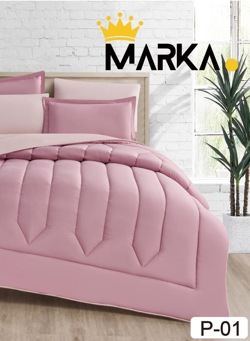 ماركه  طقم لحاف مفرش سرير نفرين فندقي ذو طابع وجهين ليضيف الجمال الى ديكور غرفتك - Image 3