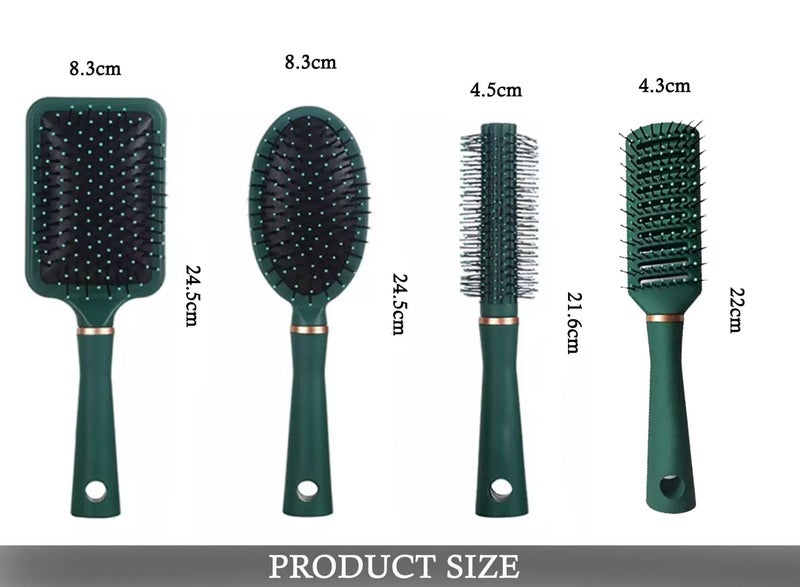 MORGHULIS Hair Scalp Massage Comb Hairbrush Wet Curly Hair Brush Paddle Hair Brush Comb Set for Women and Men 4 Pcs Hair Brush for Women Curly or Straight Hair No Tangle Hair Brush - Image 3