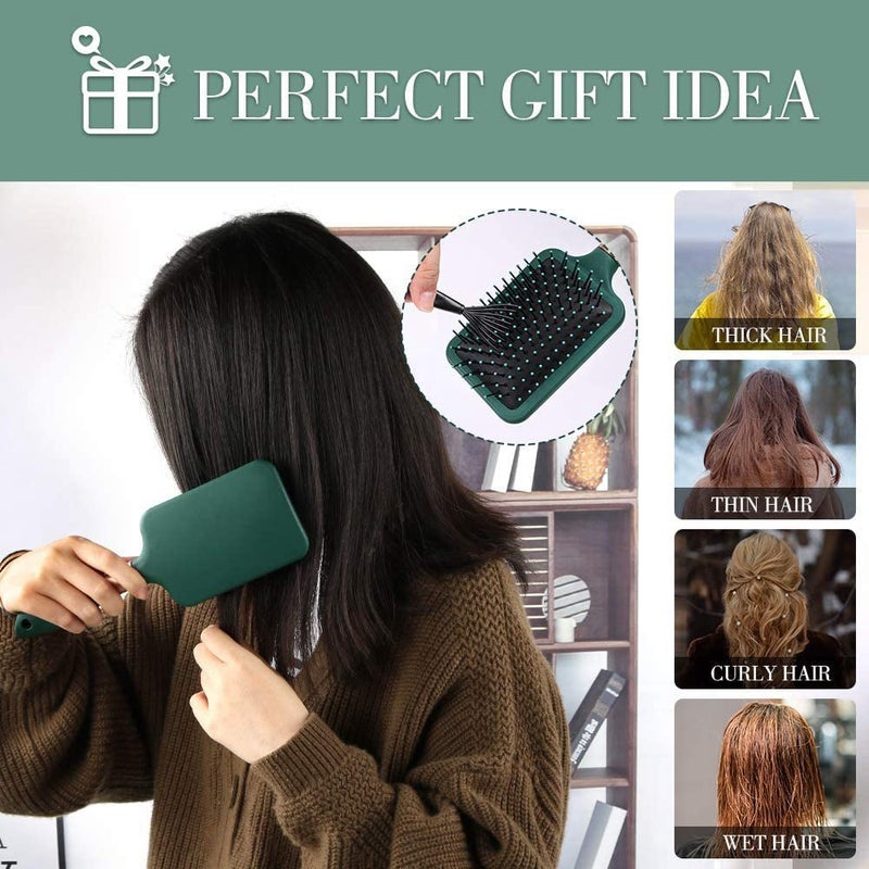 MORGHULIS Hair Scalp Massage Comb Hairbrush Wet Curly Hair Brush Paddle Hair Brush Comb Set for Women and Men 4 Pcs Hair Brush for Women Curly or Straight Hair No Tangle Hair Brush - Image 4