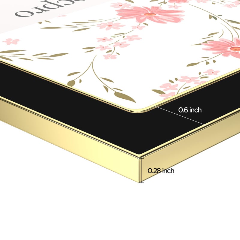 eletecpro 4x6 Enamel Picture Frame with Real Glass Cover  1 Pack Black Photo Frame with Gold Metal Edge  Horizontal and Vertical Display Pictures 4x6 for Tabletop  Bookshelf  Wall Decor - Image 4