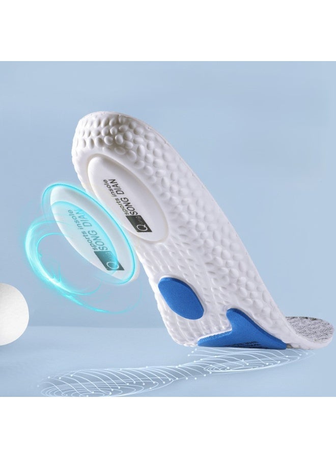 PINKSAMA Highly Elastic, Shock-Absorbing, Sweat-Absorbing, Non-Deodorizing Sports Insole, Comfortable To Wear For A Long Time Without Tiring Your Feet, White - Image 5