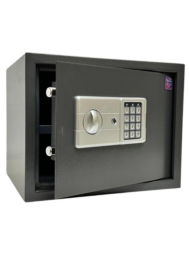 LOTFY GROUP Digital Safe - Compact Steel Money Security Box with Electronic Keypad and 2 Manual Override Keys ( Black ) Colour By LOTFY GROUP  ( H30 * W38 * D30 CM ) - Image 1