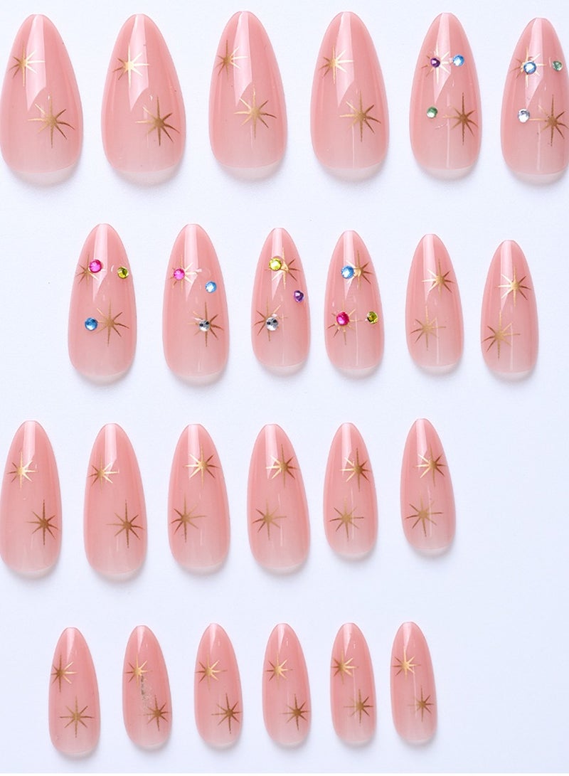 Maffick 24Pcs French Tip Press on Nails Deluxe Kit with Tweezers & DIY Decor Wheel - Nude Fake Nails with Super-Hold Tabs - Reusable False Nail Manicure Set (No Liquid Glue) - Image 5