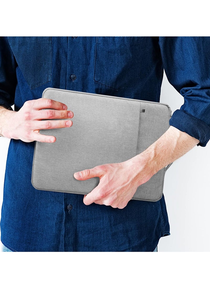 13 Inch Laptop Sleeve Waterproof Soft Briefcase Bag Cover for MacBook Air 13 M2 M1 A2681 A2337 A2179(2018-2022)/MacBook Pro 13 M2 M1 A2338 A2289(2016-2022)/ZenBook/Notebook/Galaxy Book, Gray