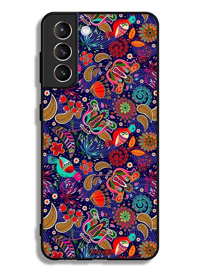 Tolwak Samsung Galaxy S21 Plus 5G Protective Case Cover Pattern Colorful Birds Leaf Flowers - Image 3