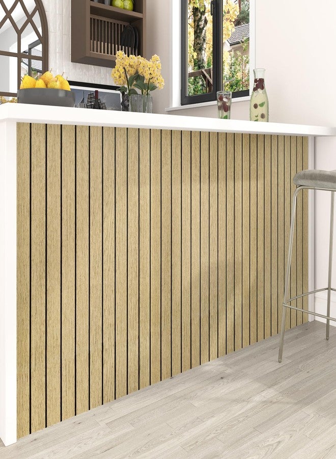 Wallercity Brown Wood Slat Wall Paneling for Interior Walls Removable Soundproof Wall Panels 3D Textured Peel and Stick Wood Panel Flexible Light Wooden Panels for Bedroom Office Studio 11.7''x197'' - Image 4