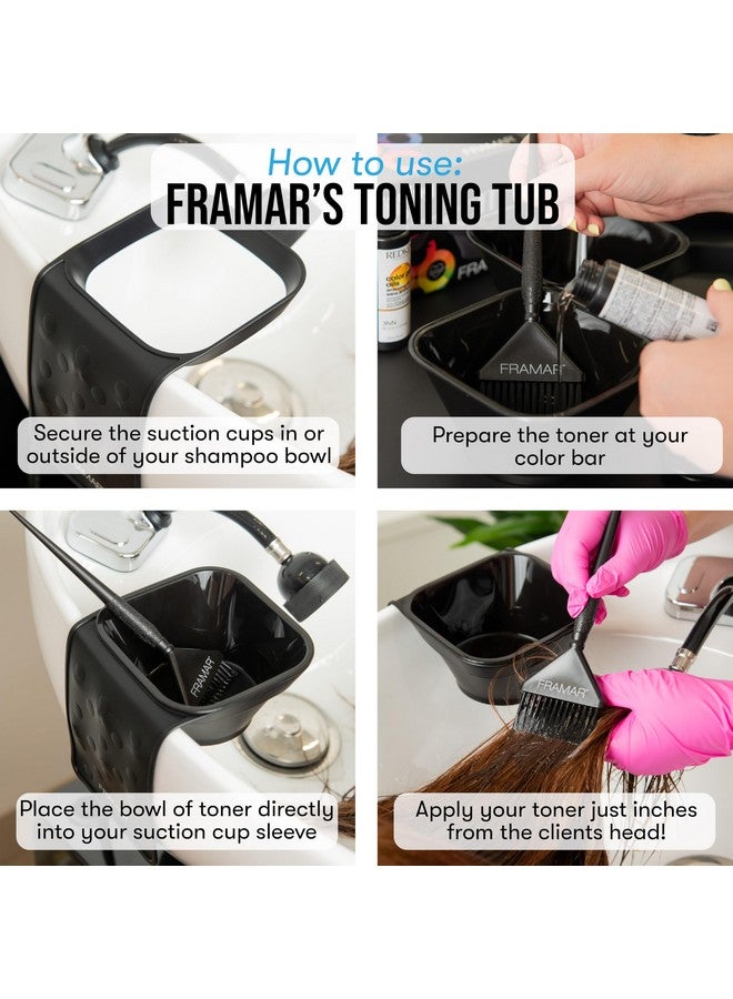 FRAMAR Toning Tub Hair Dye Bowl - Hair Color Bowls For Hairstylist, Hair Color Bowl, For Wash Bowl For Hairstylist, Hair Color Mixing Bowl For Hair Dye, Hair Wash Bowl, Hair Bowl, Hair Dye Bowls - 2pc - Image 3