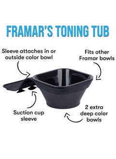 framar FRAMAR Toning Tub Hair Dye Bowl - Hair Color Bowls For Hairstylist, Hair Color Bowl, For Wash Bowl For Hairstylist, Hair Color Mixing Bowl For Hair Dye, Hair Wash Bowl, Hair Bowl, Hair Dye Bowls - 2pc  - Image 2