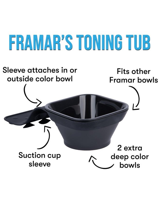 FRAMAR Toning Tub Hair Dye Bowl - Hair Color Bowls For Hairstylist, Hair Color Bowl, For Wash Bowl For Hairstylist, Hair Color Mixing Bowl For Hair Dye, Hair Wash Bowl, Hair Bowl, Hair Dye Bowls - 2pc - Image 2