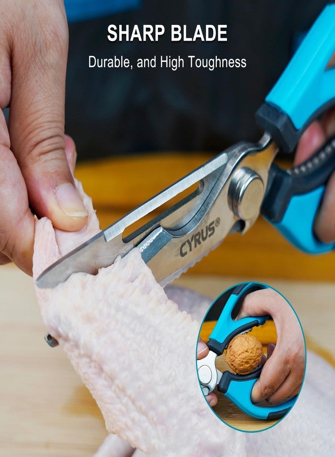 CYRUS Kitchen Scissors Heavy Duty Dishwasher Safe Meat Shears That Come Apart Food Cutting Utility Poultry All Purpose Cooking - Image 4