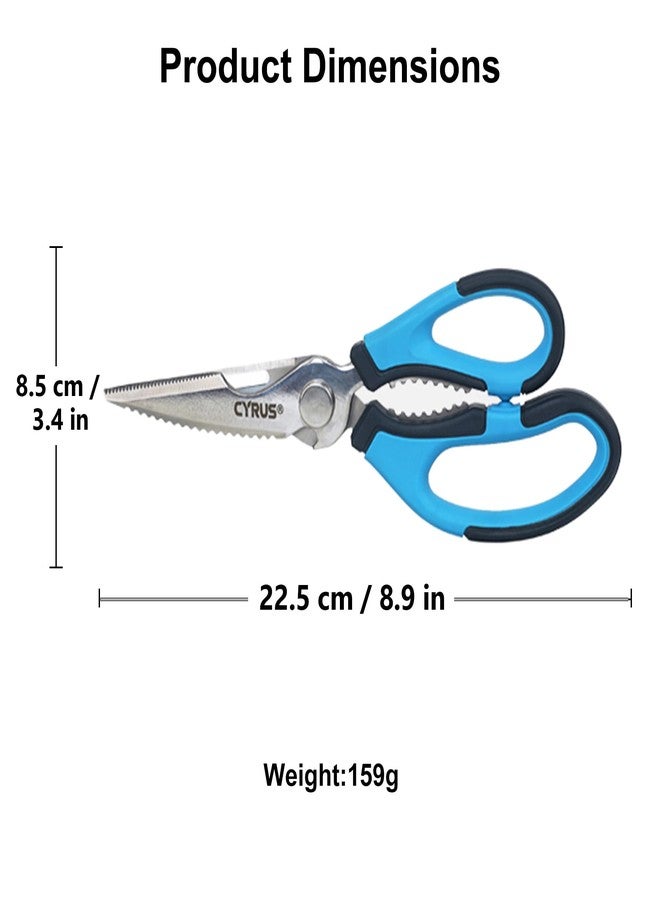 CYRUS Kitchen Scissors Heavy Duty Dishwasher Safe Meat Shears That Come Apart Food Cutting Utility Poultry All Purpose Cooking - Image 2