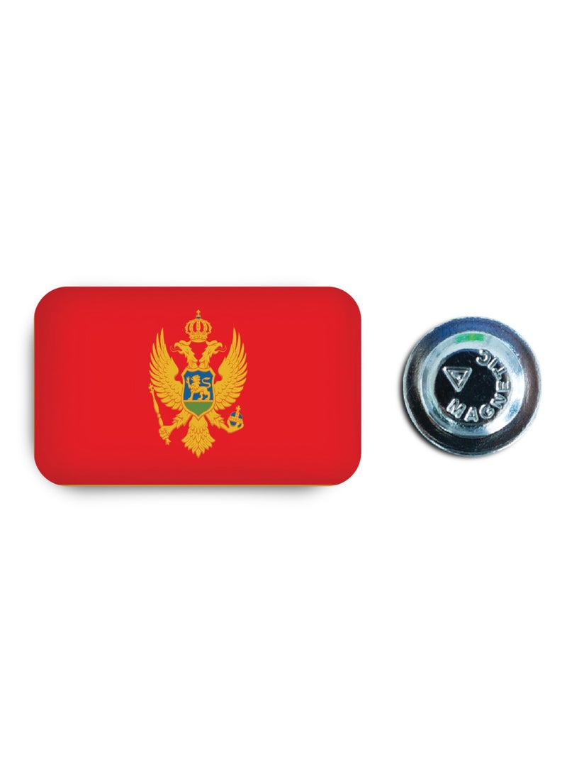 971MEDIA Montenegro Flag Magnetic Badge - Image 1