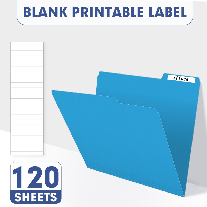 PANDRI File Folder, PANDRI 120 Pack Colored File Folder, 1/3 Cut Tab, Letter Size, Assorted 6 Colors Filing Folder for Office School Business - Image 5