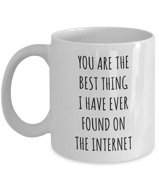 VIGAT Agriism Best Thing I Have Ever Found On The Internet Funny Gift for Husband Wife Boyfriend Girlfriend Fiance Birthday Gift Valentines Day Gift for Him Mug Coffee Cup Funny Gift
